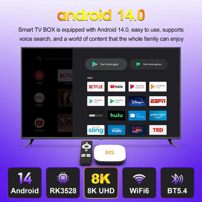 WOOPKER Smart TV Box H96 MAX M2 PLUS Rockchip RK3528 8K WiFi6 BT5.4 Google Voice Assistant Media Player 2025 Newest Set Top Box