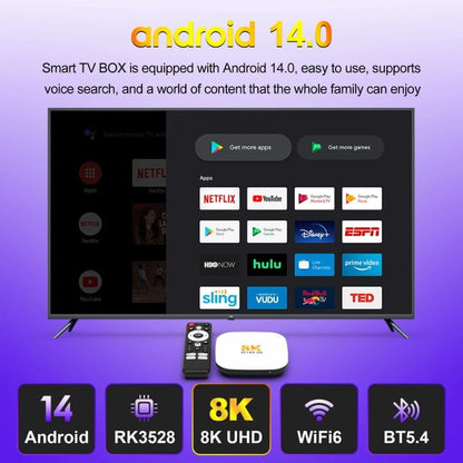 WOOPKER Smart TV Box H96 MAX M2 PLUS Rockchip RK3528 8K WiFi6 BT5.4 Google Voice Assistant Media Player 2025 Newest Set Top Box